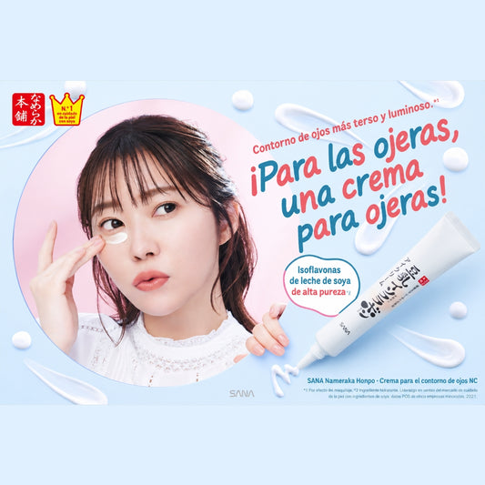Contorno de Ojos 4 en 1 SANA Nameraka Honpo 20g Japón