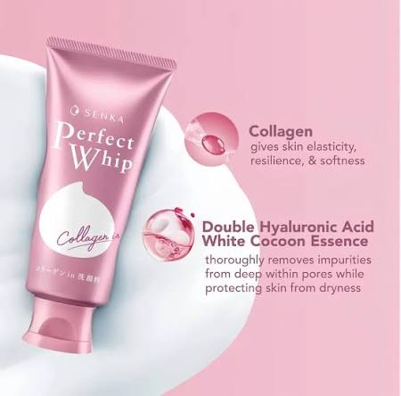 Limpiador Facial Espumoso SENKA Perfect Whip 120g Colágeno