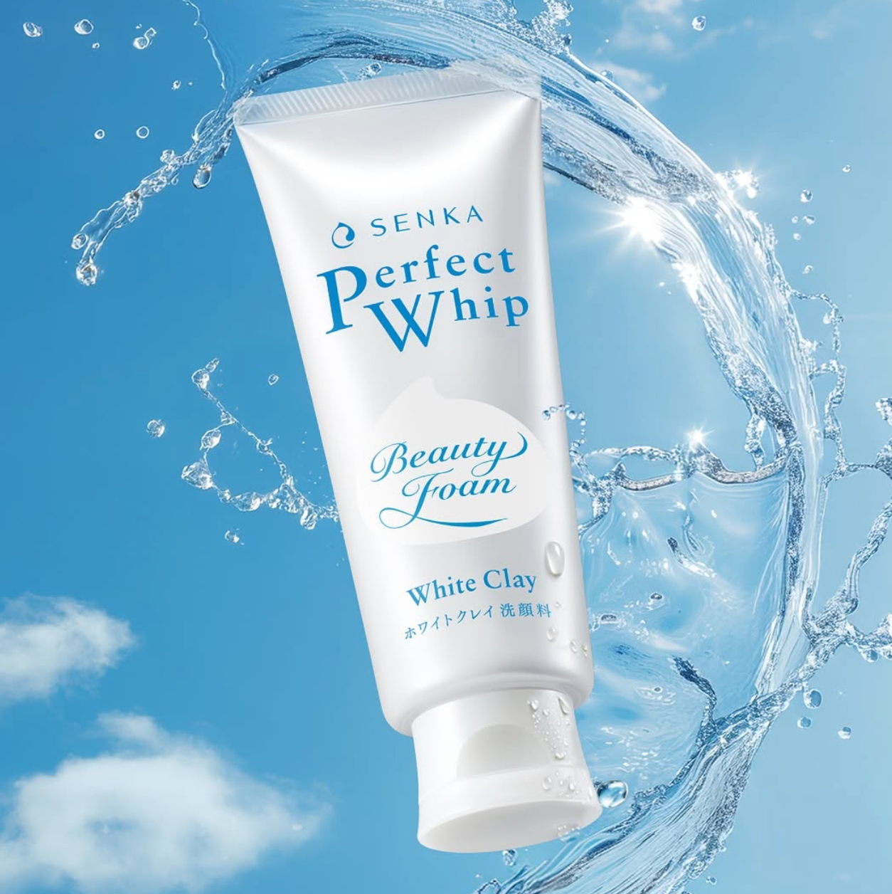 SENKA Perfect Whip White Clay Limpiador Facial Japonés 120 g