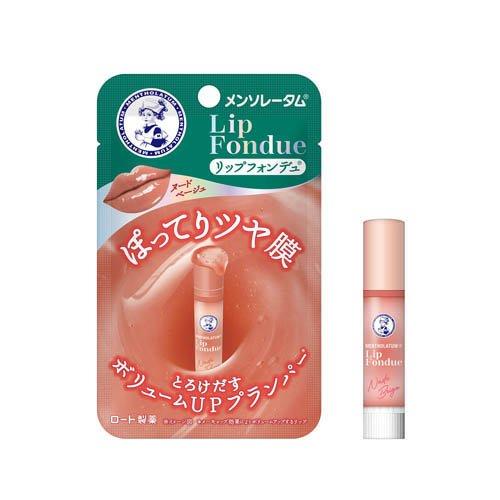 Bálsamo Mentholatum Lip Fondue Nude Beige 3.2 g Japonés