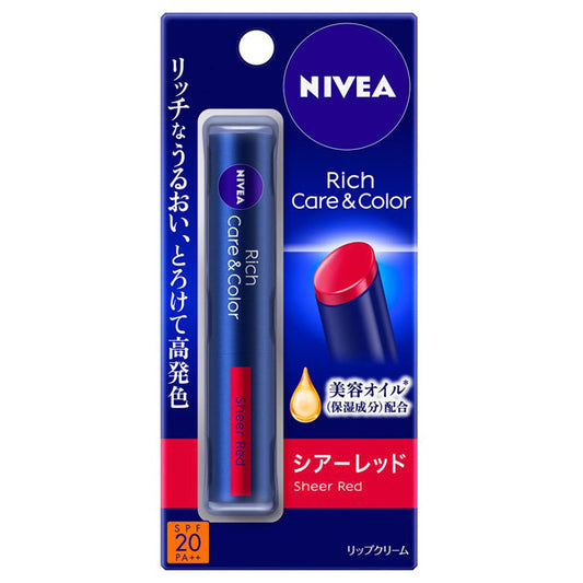 NIVEA Rich Care & Color Sheer Red 2g | SPF20 Bálsamo Labial