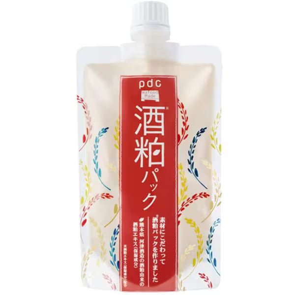 Mascarilla Exfoliante PDC Wafood Made Sake Lees Pack 170 g packaging with Japanese ingredients and benefits.