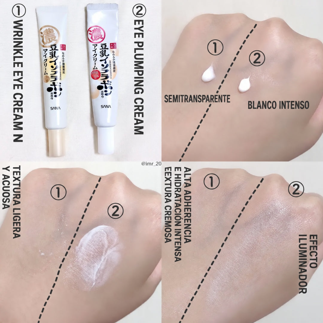 Contorno de Ojos 4 en 1 SANA Nameraka Honpo 20g Japón