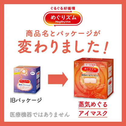 Mascarilla de Ojos Vapor Kao MegRhythm 5 Pzas Japón