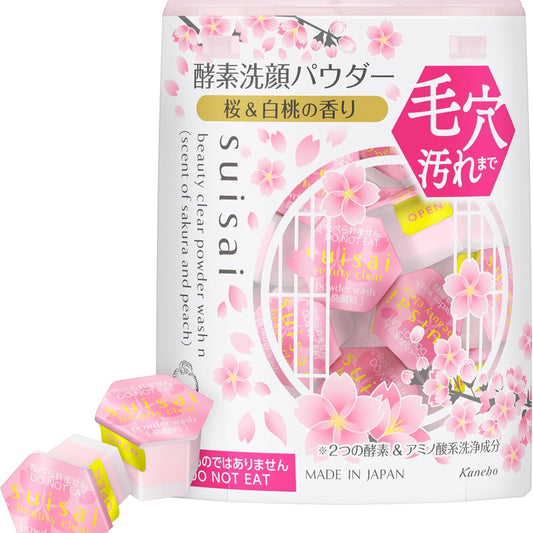 Kanebo Suisai Sakura Peach Powder 32pz | Limpiador en Polvo