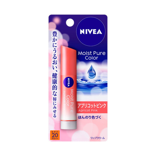 NIVEA Moist Pure Color Apricot Pink 3.5g | SPF 20 Labial