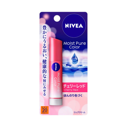 NIVEA Moist Pure Color Cherry Red 3.5g | SPF 20 Labial