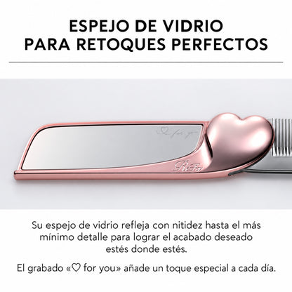 ReFa Heart Comb Aira Mirror – Peine Antiestático con Espejo