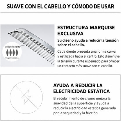 ReFa Heart Comb Aira Mirror – Peine Antiestático con Espejo