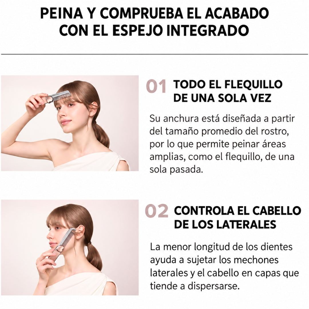 ReFa Heart Comb Aira Mirror – Peine Antiestático con Espejo
