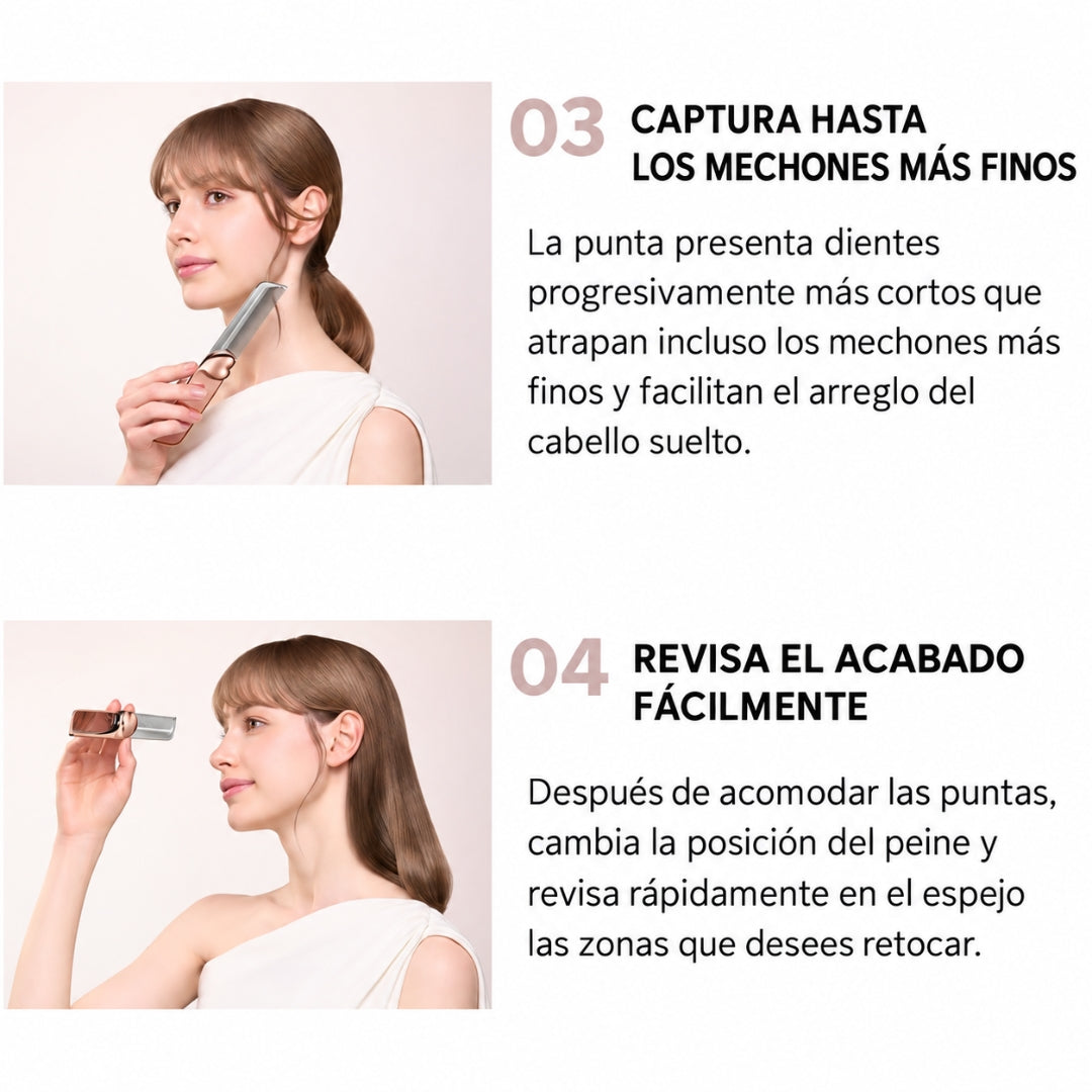 ReFa Heart Comb Aira Mirror – Peine Antiestático con Espejo