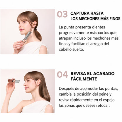 ReFa Heart Comb Aira Mirror – Peine Antiestático con Espejo
