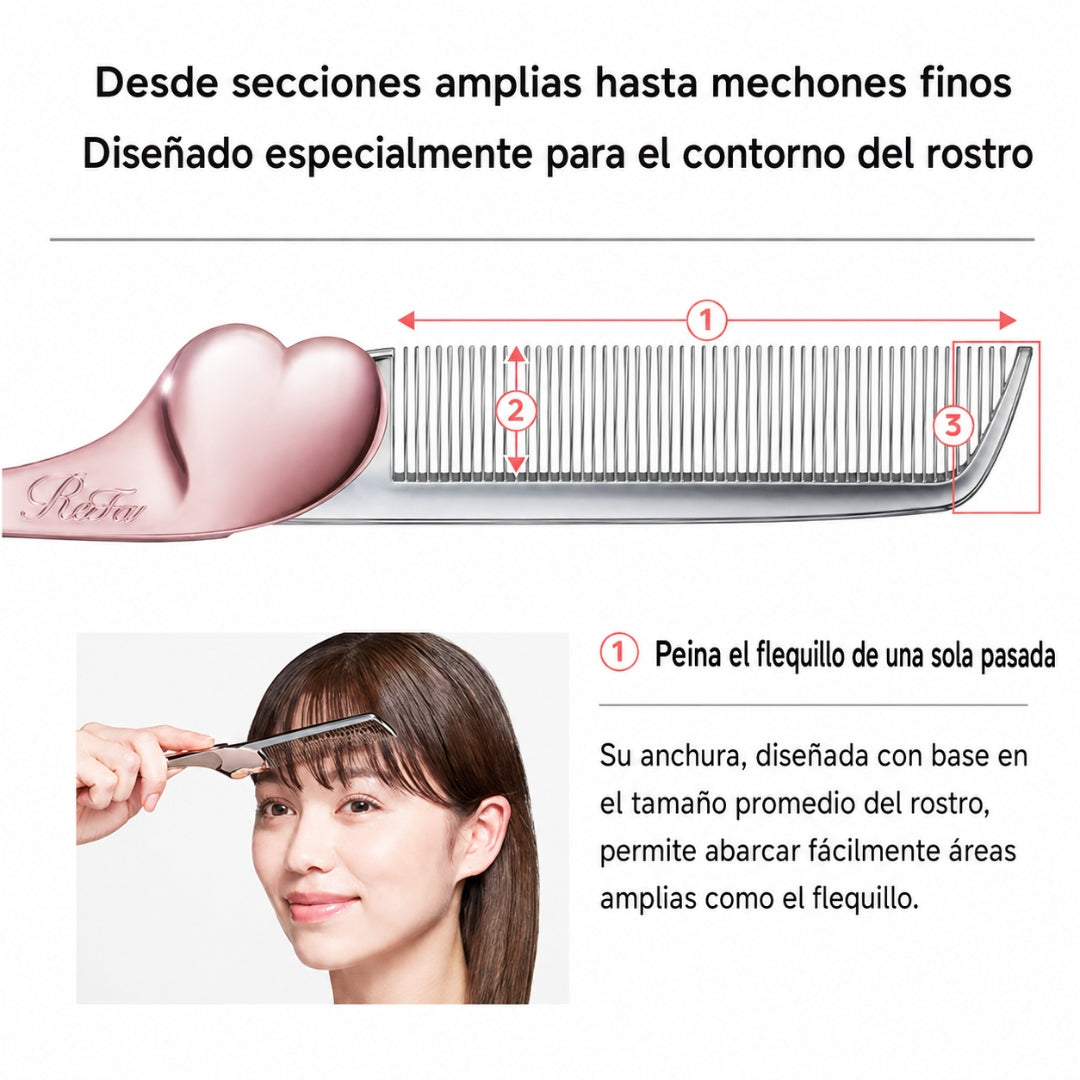 ReFa Heart Comb Aira – Peine Plegable Antiestático