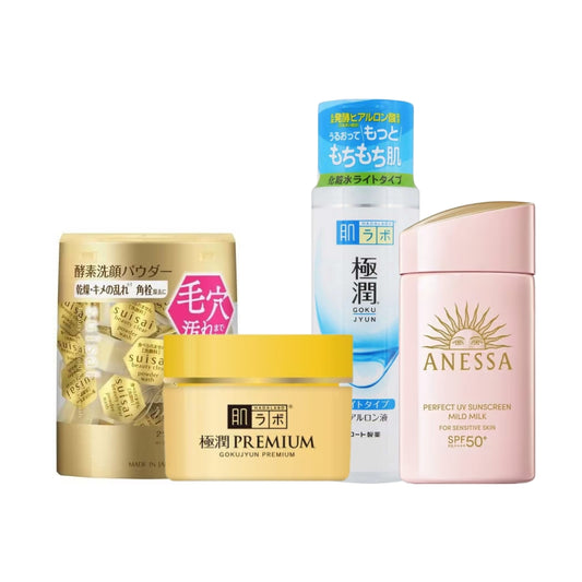 Kit Skincare Japonés 4 Pasos para Piel Sensible