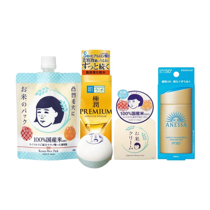 Kit Skincare Japonés 4 Pasos para Piel Seca